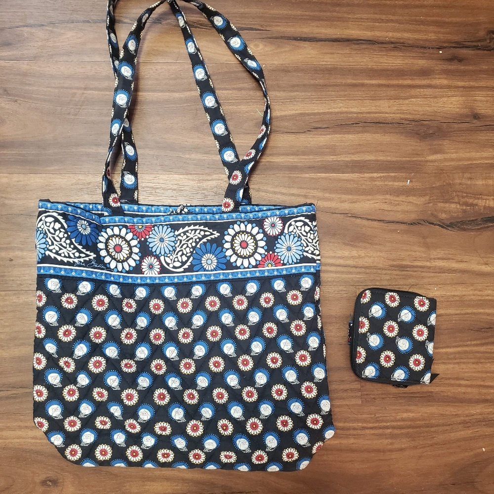 Vera Bradley Night Owl Bag and matching wallet